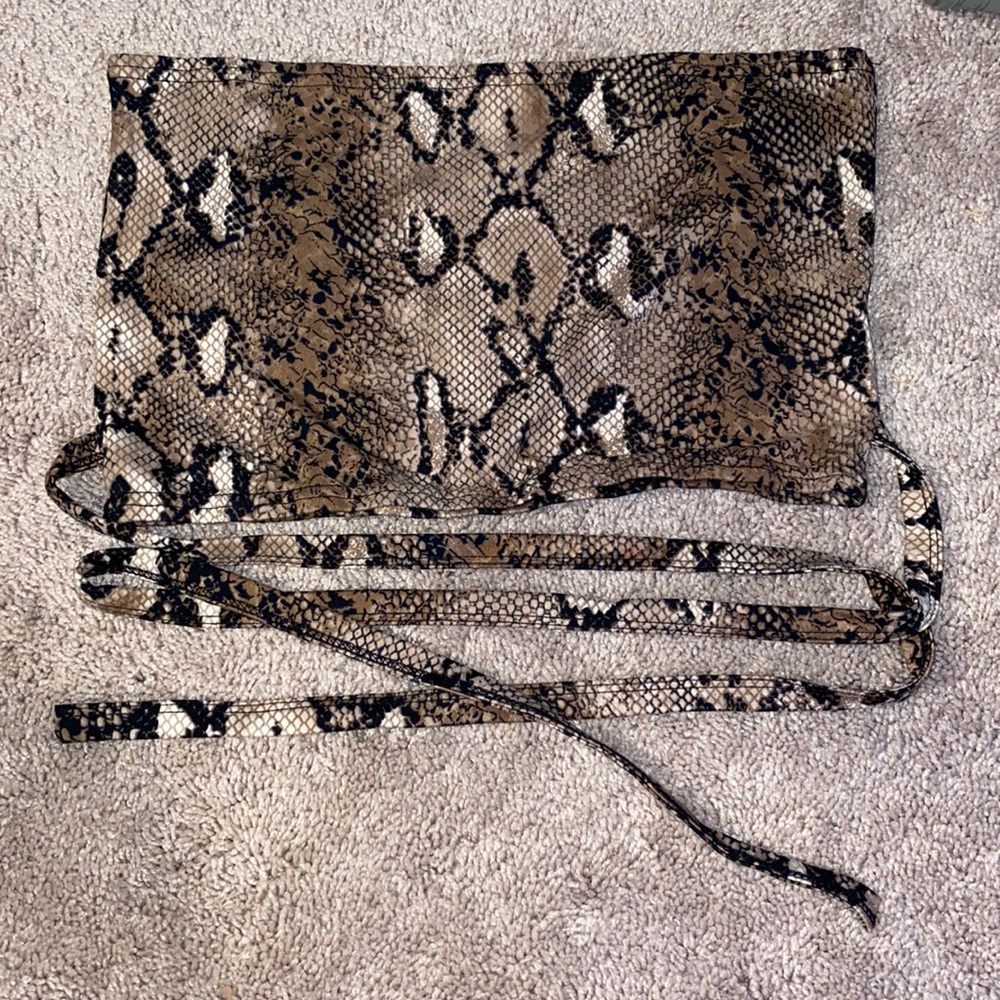 Snake skin tube top